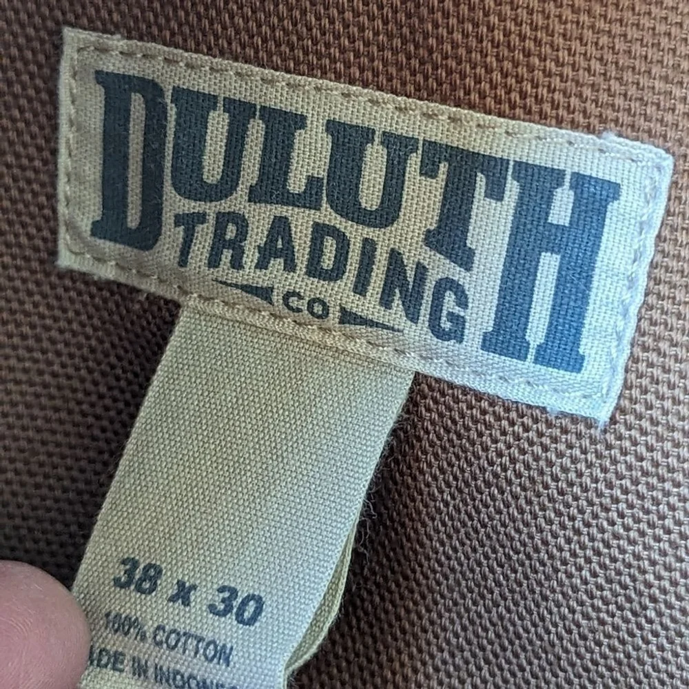 Duluth Trading Workwear Heavyweight Canvas Fire Hose Pants Desert Khaki sz 38